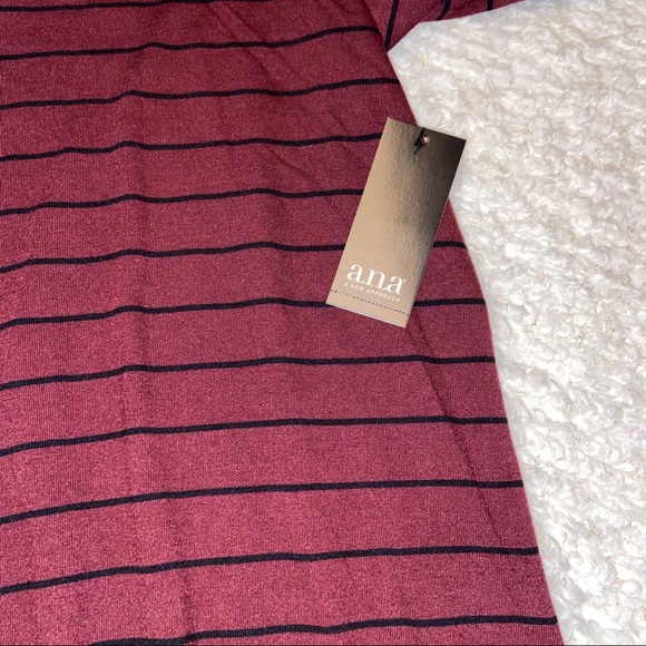 NWT Ana rusty brown black stripe tunic‎ shirt - Picture 8 of 10